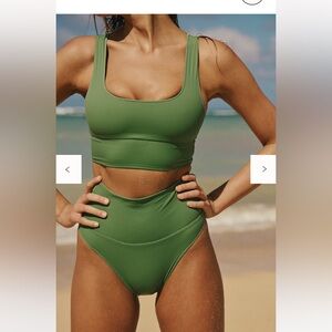 It’s Now Cool Contour Surf Bikini Top in Pistachio